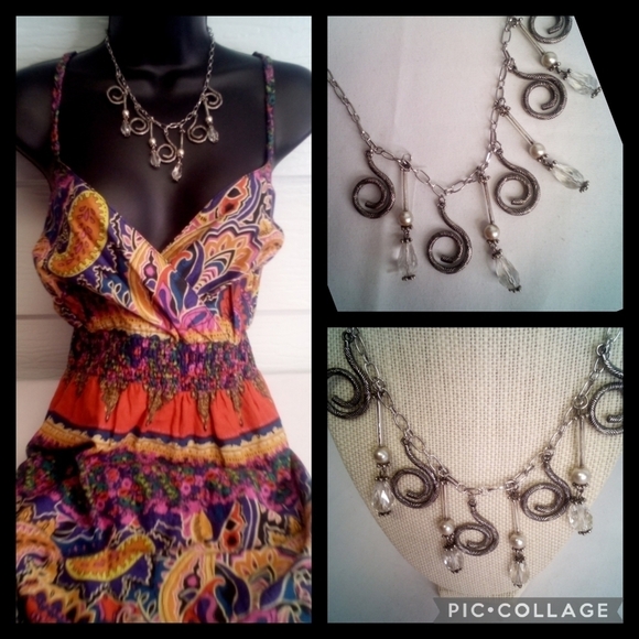 SLIVER swirl necklace - Picture 3 of 5